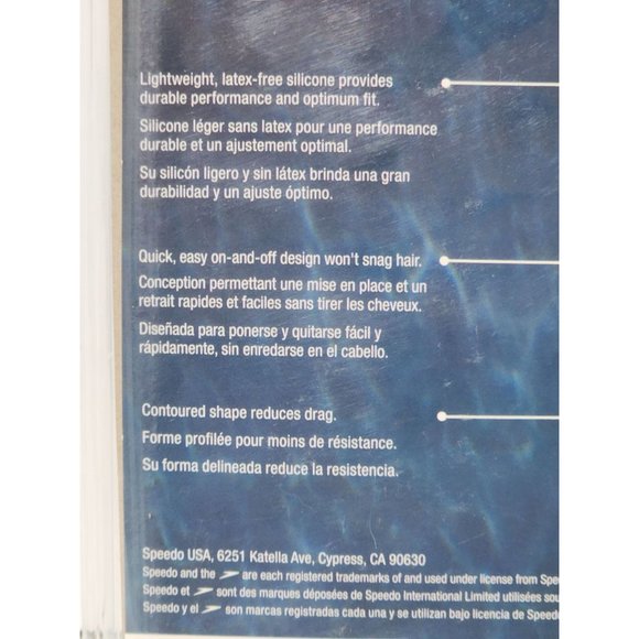 Speedo Silicone Long Hair Swim Cap Blue (One Size) Model 7510036 420 Adult New - Picture 5 of 5